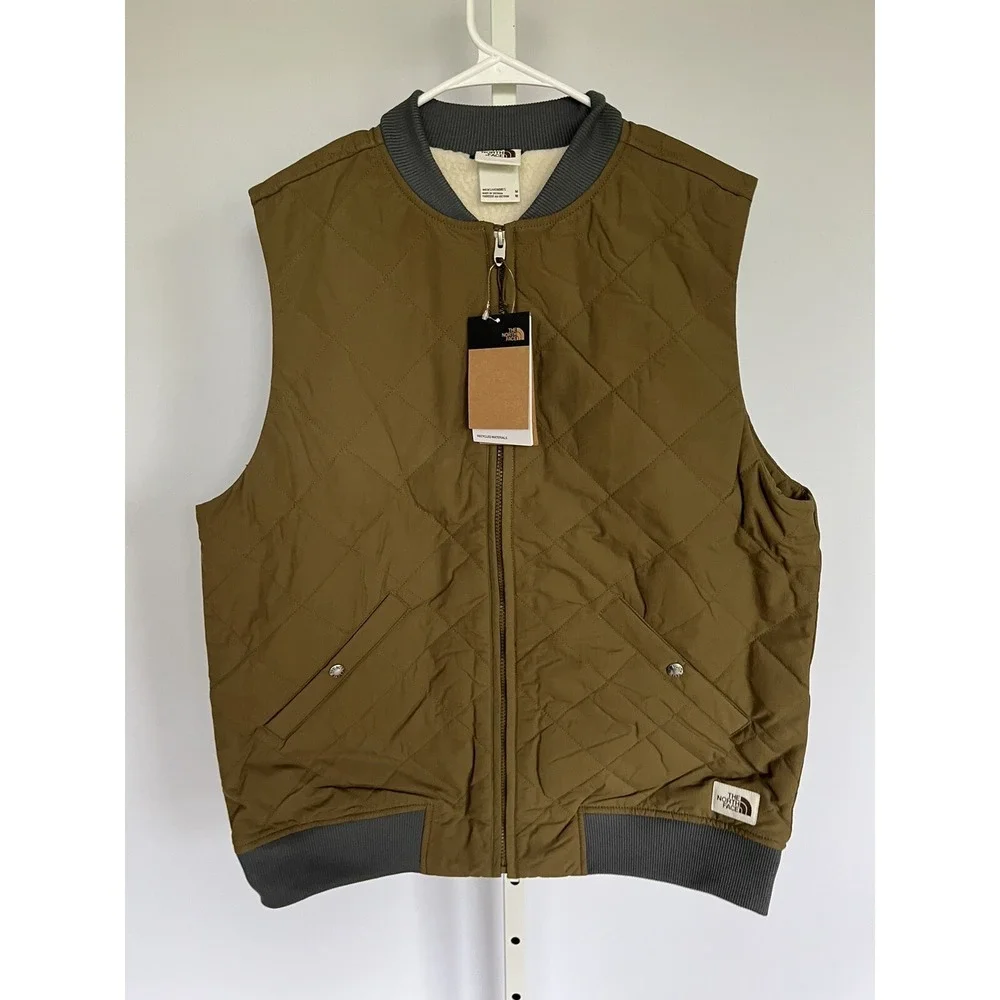 The North Face Cuchillo‎ Insulated Vest Military Olive green brown Size Medium